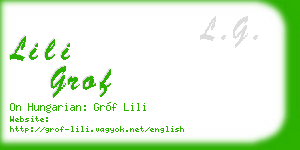 lili grof business card